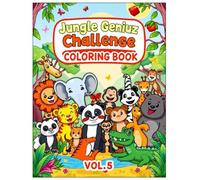 Animal Quiz Coloring Book: Jungle Genius Challenge Vol.5: Jungle Adventure Coloring with Easy Quizzes & Amazing Animal Facts