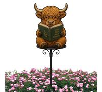 Animal Reading Garden Stake Iron - Fairy Yard Decoration