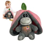 Animal relaxant - 30 x 10 cm - Grande peluche de mouvement et de bruit - Cul animal endormi résistant à la déchirure avec lumières musicales | Peluche réaliste respirante pour