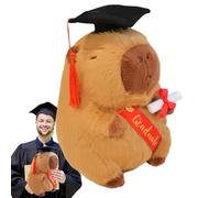 Animal rempli de remise de diplôme - Adorable jouet en peluche Capybara 2025 - Poupées câlines - Chapeau de docteur pour photos préscolaires scolaires