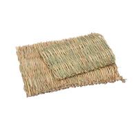 Animal Resting Mat, Woven Scratching Pad, 11.02x15.75x0.39in Multi Use Sleeping and Play Area, Natural Grass Chew Toy Ideal for Cats, Bunnies, Dogs, Indoor Comfort