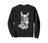 Animal Retro Biker Âne Moto Rider Sweatshirt
