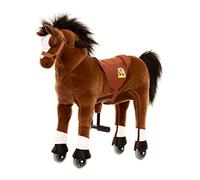 Animal Riding- Animaux Amadeus ARP002S Cheval d'équitation (pour Enfants à partir de 3 Ans, Hauteur de Selle 56 cm, avec roulettes), ZRP002S, Marron, S