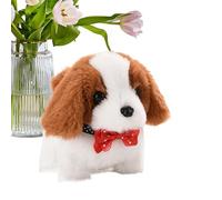 Animal robot qui marche - Jouet en peluche pour chiot de 7,28 pouces, modèle d'animal interactif intelligent, compagnon mobile qui aboie avec fonction de remuement de queue | Jouet d'apprentissage amu