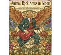 Animal Rock Stars in Bloom: An Art Nouveau-Inspired Adult Coloring Book of Musical Animals, Floral Elegance, and Japanese Modern Design