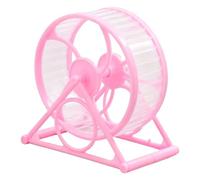 Animal Running Wheel - Hamster Toy for Cage Fun | PVC Material with Compact Frame, Pink Yellow Colors, 14x9x14cm Size, Perfect for Golden, Bears, Chinchilla, Bunny, Hedgehog, Small Medium Large Breeds