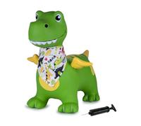 Animal sauteur dino ailé vert hoppydoo avec pompe