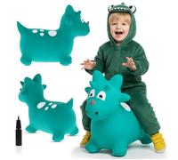 Animal sauteur gonflable - Jouet à sauter - Dino Vert - de 12 mois - caoutchouc de haute qualité - pompe incluse