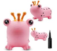 Animal sauteur gonflable - Jouet à sauter - Grenouille rose - de 12 mois - caoutchouc de haute qualité - pompe incluse