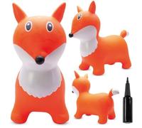 Animal sauteur gonflable - Jouet à sauter - Renard orange - de 12 mois - caoutchouc de haute qualité - pompe incluse