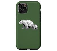Animal Sauvage géométrique Papa Mama Bear Enfant Adorable Parent Coque pour iPhone 11 Pro