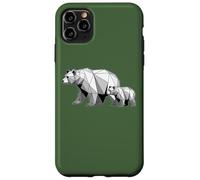 Animal Sauvage géométrique Papa Mama Bear Enfant Adorable Parent Coque pour iPhone 11 Pro Max
