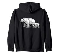 Animal Sauvage géométrique Papa Mama Bear Enfant Adorable Parent Sweat à Capuche
