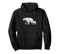Animal Sauvage géométrique Papa Mama Bear Enfant Adorable Parent Sweat à Capuche