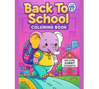 Animal School Coloring Book for Kids Ages 3-7 - Back To School Fun with 50 Cute Animal Characters - 110 Single-Sided Pages: Easy and Fun Coloring ... First Day of School Gift for Boys and Girls