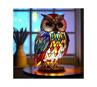 Animal Series Table Lamp: 3D Animal Design, Stained Glass Print, Vintage Animals Decor for Home & Bedroom