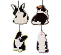 Animal Shape Car Air Freshener, 4-Piece Aromatherapy Tablet Set, Long Lasting 20+ Day Fragrance Charms, Automotive Interior Scent Diffuser for Home Closet Locker Bathroom Bedroom Decor