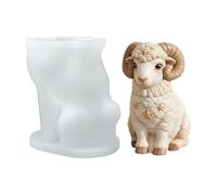 Animal Shaped Candle Mold - Silicone Sheep Candle Making Supplies | 3D Lamb Aromatherapy Plaster Molds | For Soap Plaster Ornament Resin Craft Clay DIY Lovers Family Friends Holiday Party