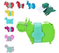 Animal Shaped Desk Memo Holder | Cute Sticky Note Dispenser and Pen Organizer | Dinosaur, Giraffe, Donkey Style for Office & Home | Fun Practical Desktop Accessories, ABS Material (Set 3)