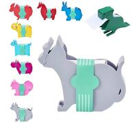 Animal Shaped Desk Memo Holder | Cute Sticky Note Dispenser and Pen Organizer | Dinosaur, Giraffe, Donkey Style for Office & Home | Fun Practical Desktop Accessories, ABS Material (Set 9)