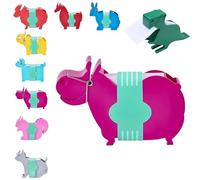 Animal Shaped Desk Memo Holder | Cute Sticky Note Dispenser and Pen Organizer | Dinosaur, Giraffe, Donkey Style for Office & Home | Fun Practical Desktop Accessories, ABS Material (Set 2)