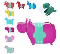 Animal Shaped Desk Memo Holder | Cute Sticky Note Dispenser and Pen Organizer | Dinosaur, Giraffe, Donkey Style for Office & Home | Fun Practical Desktop Accessories, ABS Material (Set 11)