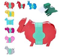 Animal Shaped Desk Memo Holder | Cute Sticky Note Dispenser and Pen Organizer | Dinosaur, Giraffe, Donkey Style for Office & Home | Fun Practical Desktop Accessories, ABS Material (Set 6)