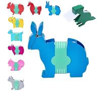 Animal Shaped Desk Memo Holder | Cute Sticky Note Dispenser and Pen Organizer | Dinosaur, Giraffe, Donkey Style for Office & Home | Fun Practical Desktop Accessories, ABS Material (Set 1)