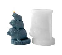 Animal Silicone Molds - 3D Stackable Cute Reusable Mould | Silicone Candle Mold For Holiday, Birthday, Party, Office, Home, Room, Bureau, Weekday, School, Dormitory & Apartment Crafts & DIY