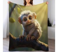 Animal Singe Plaid Couverture Polaire - Plaid Canapé Taille, Couverture Douce Et Chaude, Plaid Jeté Canapé Flanelle, Impression Numérique 3D Flannel Blanket - Haute Qualité（150×200cm）