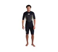 Animal Slater Combinaison de plongée courte de 2 mm pour homme - Combinaison de plage épaisse avec fermeture éclair dans le dos et coutures plates - Pour l'été, la plage, la natation, les sports