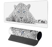 Animal Tapis de Souris Gaming 600x300x3mm, Tapis de Souris XXL LéOpard, sous Main Bureau, Mouse Pad avec Rubber Base, Mousepad avec Coutures sur Les Bords, pour Gamer, PC Accessoires Bureau G-7038