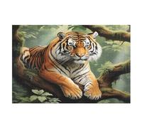 Animal Tigre - Puzzle en Bois Adulte 1000 P - Challenge Puzzles - Adultes Et EnfFourmis À Partir De 12 Ans （75×50cm）