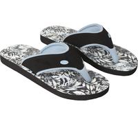 Animal - Tongs "Swish" pour femmes, imprimé feuilles, matière recyclée MW2551 (42 EU) (Noir poix)