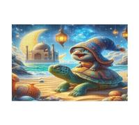 Animal Tortue Puzzle Adulte 1000 Pièces Artisanat Cadeau Famille Puzzles Classique 3D Puzzle Jouet en Bois Cadeau Unique Décoration Intérieure (75×50cm)