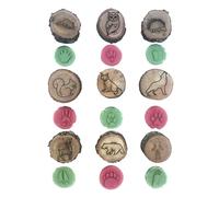 Animal Tracks - Animal Tracks Playdough Stamper - Tampon de bricolage en bois - Explorez la nature de manière créative - Jeu éducatif pour enfants - Apprentissage de la force de jeu artisanal