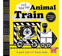 Animal Train: A high-contrast, fold-out board book