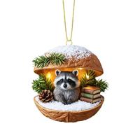 Animal Tree Ornaments - Cute 2D Flat Hanging Holiday Pendants