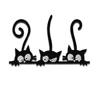 animal Trois chats - Ecusson thermocollant patches appliques, Taille: 8,8 x 5,5 cm