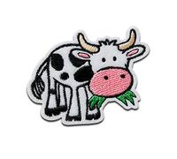 animal vache - Ecusson thermocollant patches appliques, Taille: 3,8 x 5,4 cm