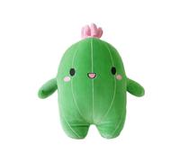 Animal VéGéTal en Peluche de Cactus en Peluche avec Visage Souriant et Antenne Rose, Oreiller en Peluche de Cactus Doux, S