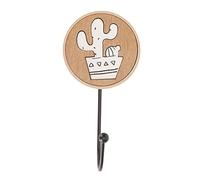 Animal Wall Hooks | No Drill Strong Adhesion for Markless Hanging | Cartoon Wood Hooks for Bedroom/Kitchen/Bathroom | Rustic Decor with Acorn Design (Cactus)