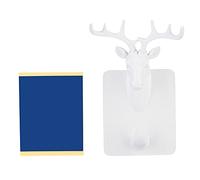 Animal Wall Hooks | Synthetic Coat Hangers & Key Holder with Deer/Rhinoceros/Elephant Design | Vintage Home Decor for Entryway, Bedroom, Office (Deer)