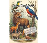 Animal Word Search: Easy to Read Activity Book with Animal Names in Latin; Gift for Vacation, Holidays, and Free Time; 55 puzzles; 110 pages