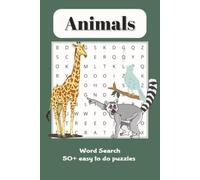 Animal Word Search Puzzle Books: Word Search with Easy to Read Print about Animals, Rainforest Animals , Wild Animals and More | 6x9 inches, 110 ... Gift for Vacations, Holidays, and relaxation