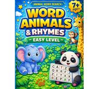 Animal Word Search&Rhymes: for Kids - Easy Level: Coloring English Activity Book