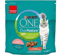 Animalerie PURINA One - Chat Dual Nature Stérilisé Saumon 1.4Kg - Lot De 2 - Vendu par Lot