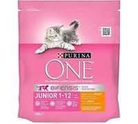 PURINA ONE Croquettes Junior Poulet 450 g - Lot de 4