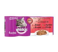 Animalerie WHISKAS - pour Chat en Sauce La Carte du Boucher 1.6Kg - Lot De 3