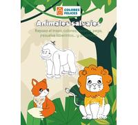 Animales salvajes: Repasa el trazo, colorea, recorta, pega, ¡resuelve laberintos... y diviértete!